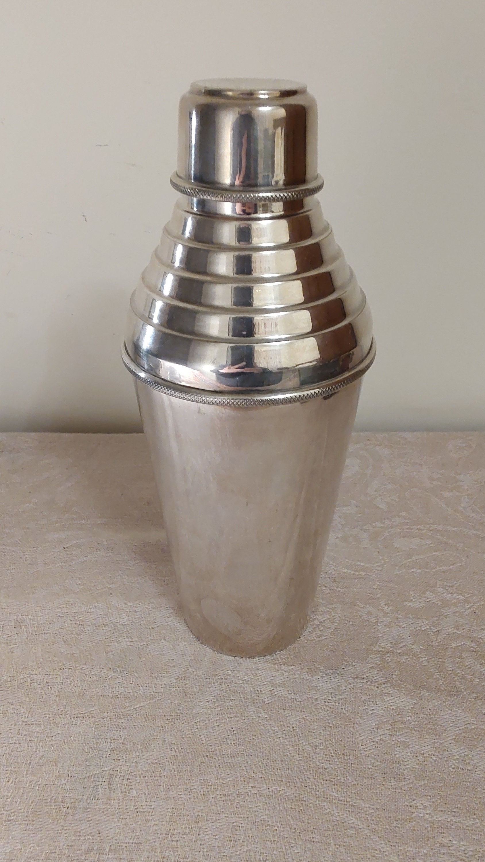 NAPIER Silverplate Miniature Cocktail Shaker Graduated Jigger 1&2oz VTG  Barware