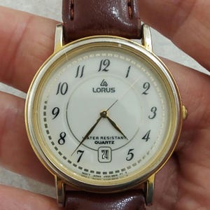 VINTAGE LARGE 1980s 90s  Japanese LORUS Dress wwtch by seiko watch date function dress watch big dial