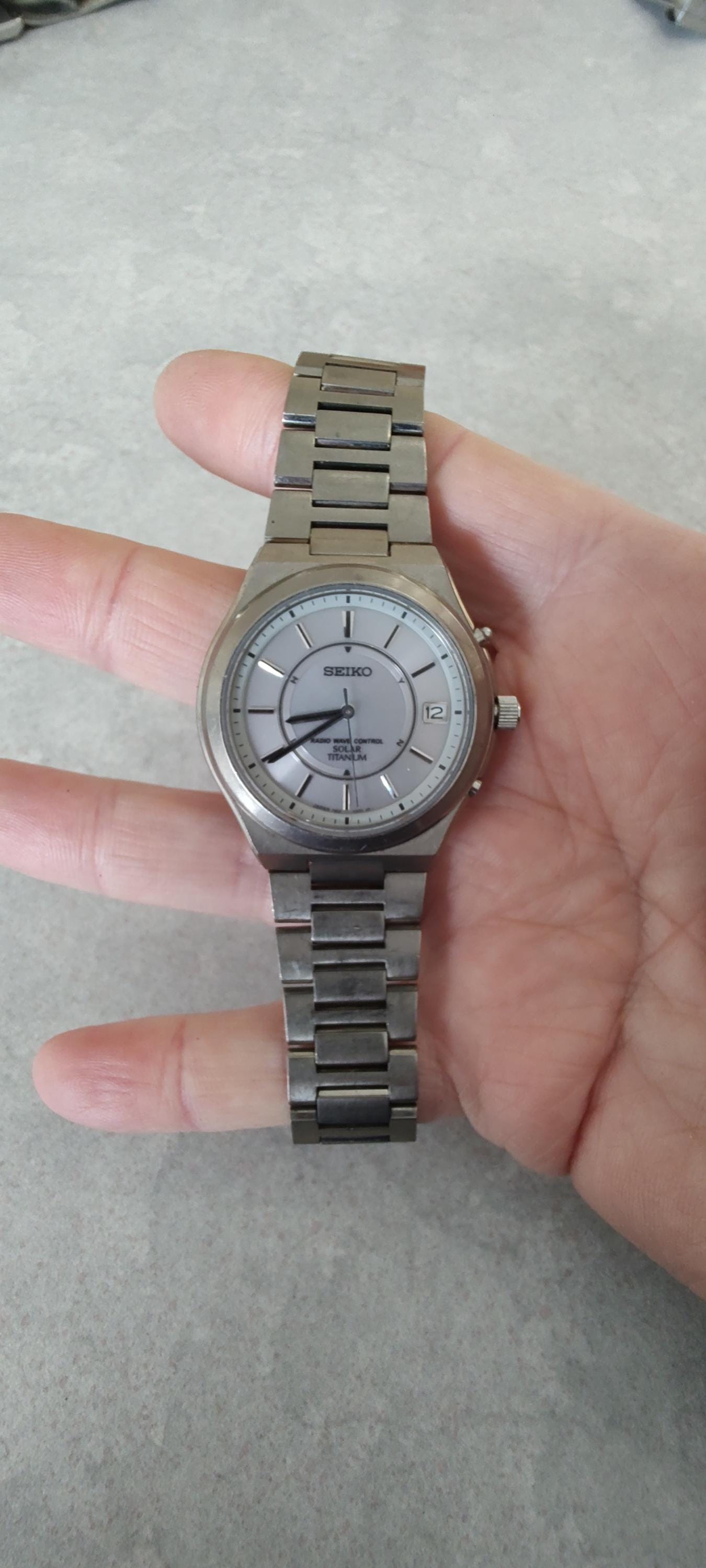 SEIKO Solar Titanium Radio Wave Watch - Etsy