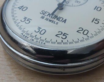 Chronomètre Vintage ADANAC - 16 Pierres - Fabriqué URSS - Running - Homme/Femme
