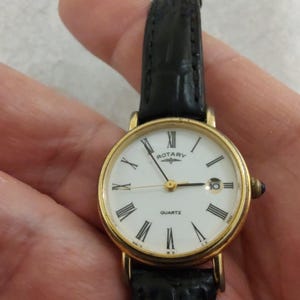 Vintage Ladies Women&#39;s ROTARY GOLDPLATED 30 microns QUARTZ Watch dress watch