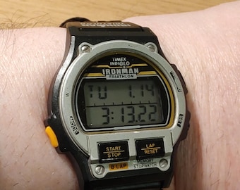 Vintage 1990s Tags TIMEX INDIGLO IRONMAN 746 Digital Watch