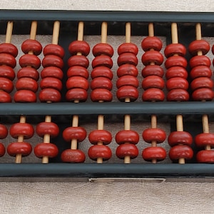 Vintage Chinese Abacus Lotus Flower Brand circa 1950s