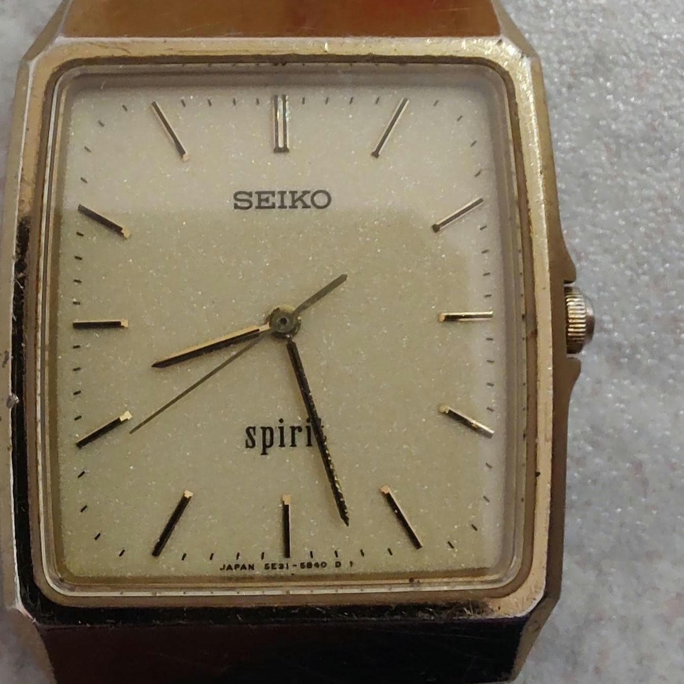 Vintage Seiko Spirit Tank Watch, Gold Tone Dress Watch, 1986 - Etsy