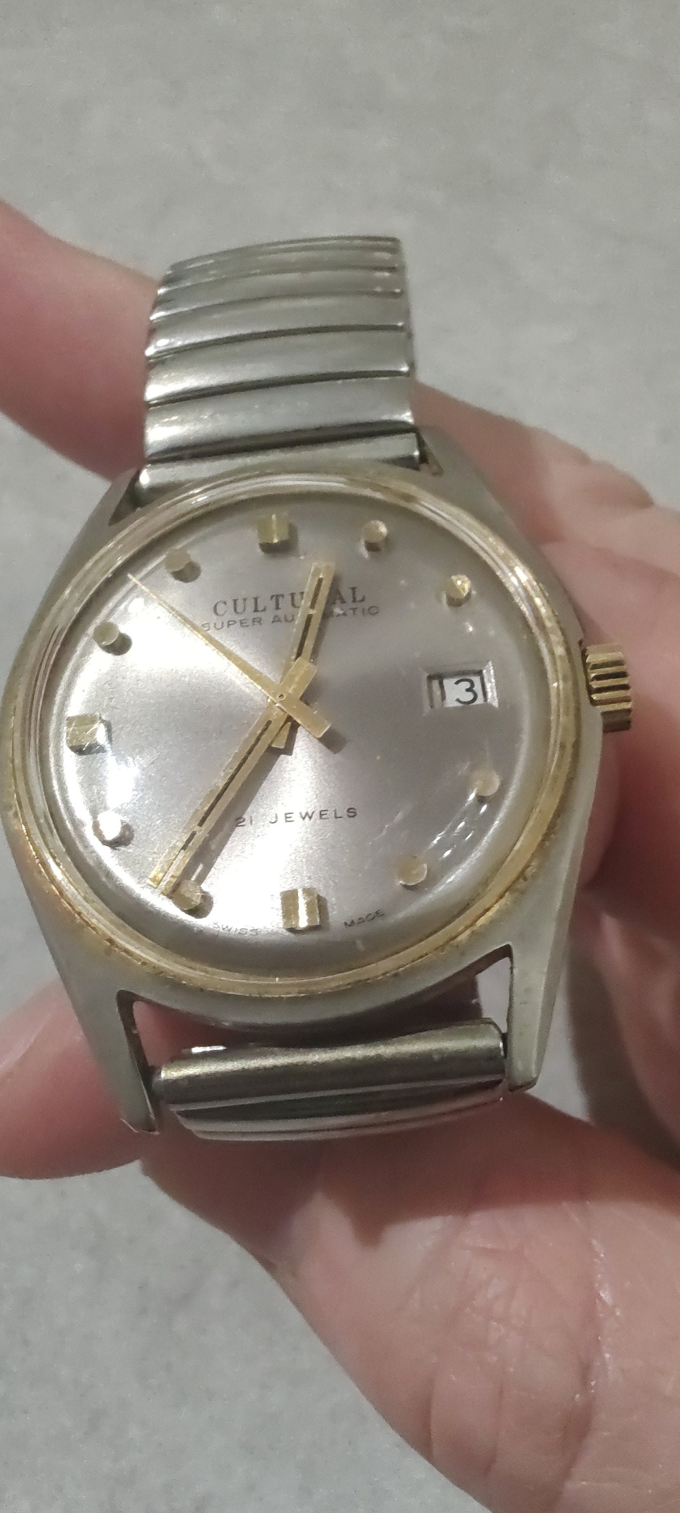 Vintage 21 Jewel Automatic Watch Swiss Made CULTURAL SUPER AUTOMATIC Etsy UK