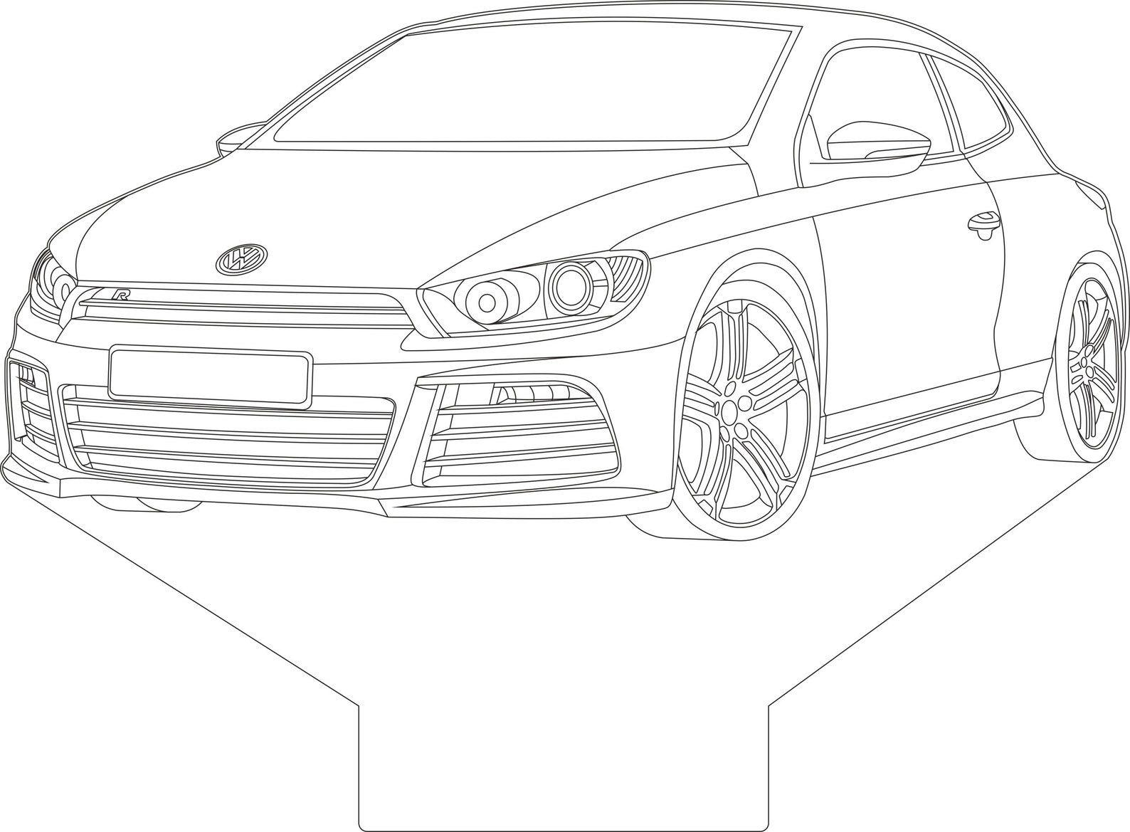 Volkswagen scirocco рисунок