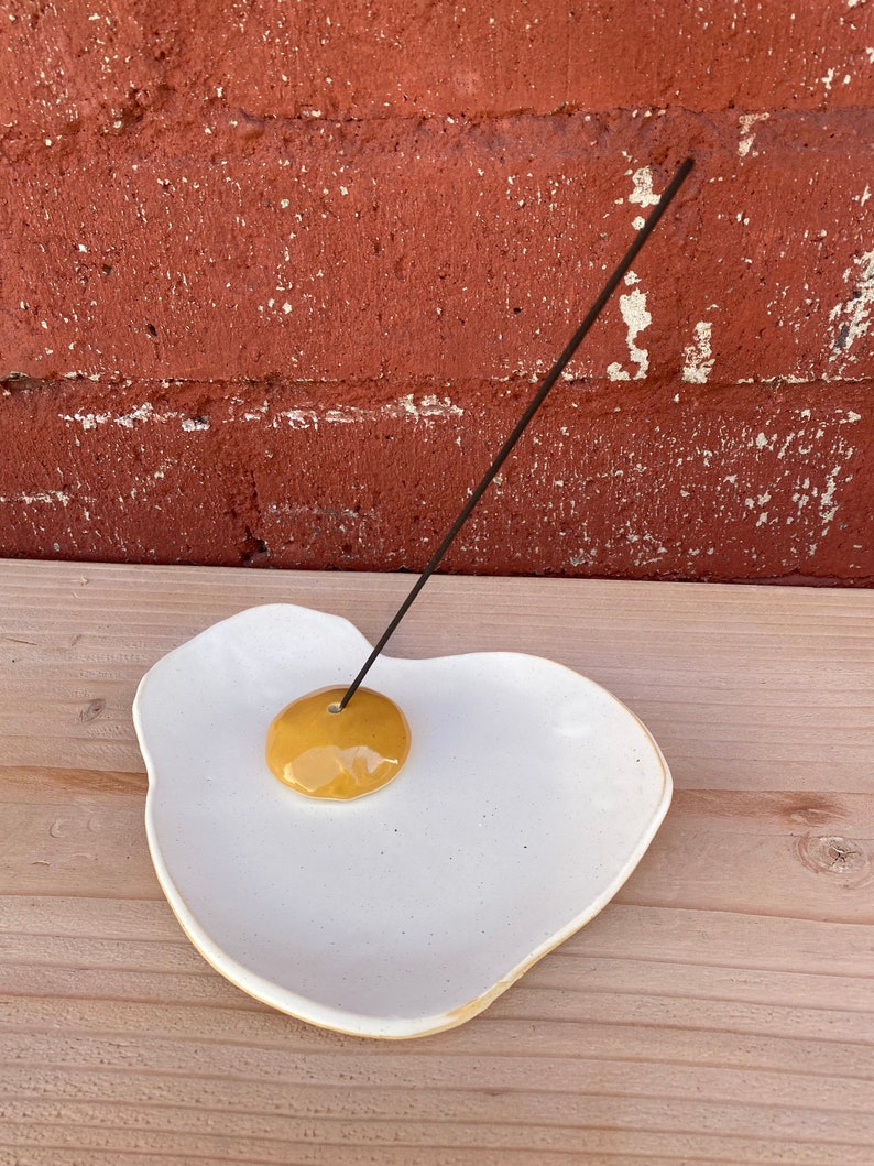 Sunny Side up Incense Burner Egg Catch All Tray Fried Egg Etsy