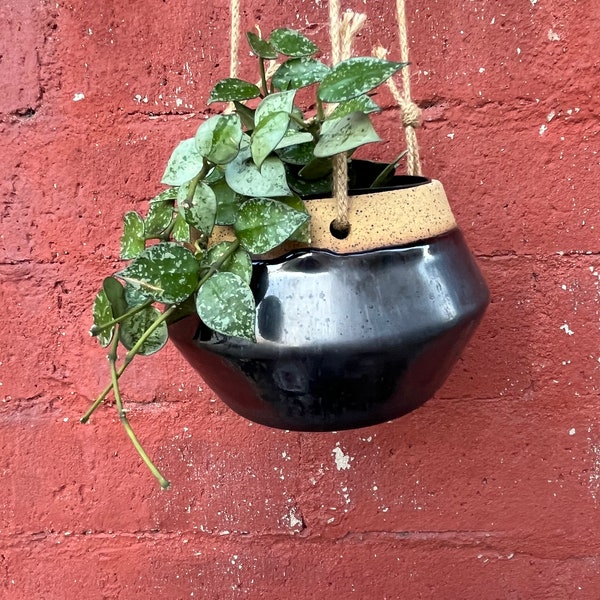 Silver Hanging Planter Etsy