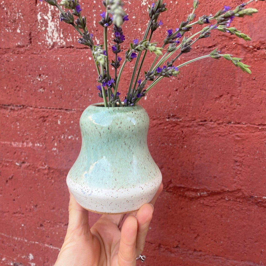 Jade Green Bud Vase Handmade Little Pottery Vase Plant Etsy