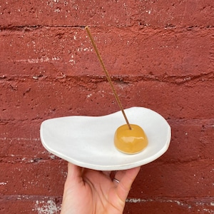 Sunny Side Up Incense Burner, Egg art, handmade fried egg decor, incense holder