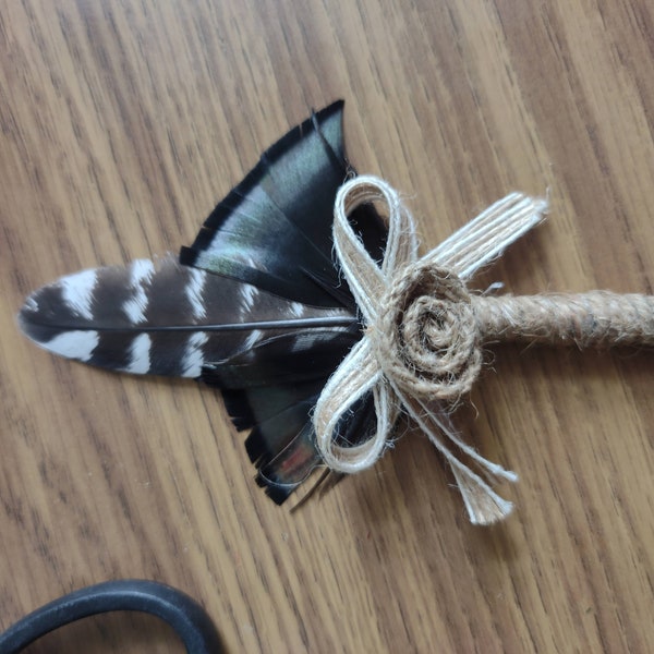 Turkey Feather Boutonniere