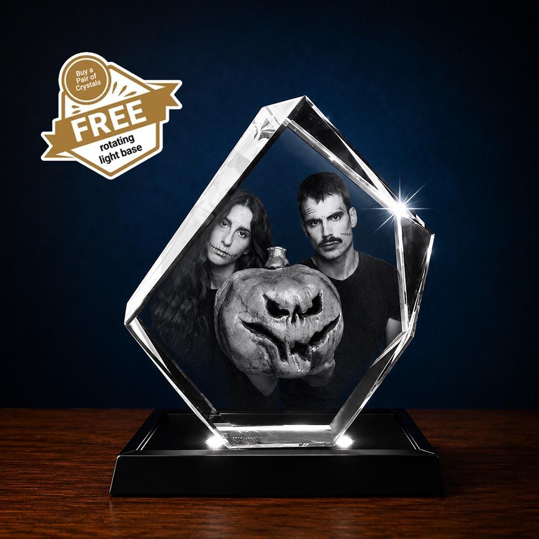 Personalized 3D Crystal Gift – Custom Engraved Photo Keepsake With Free ...