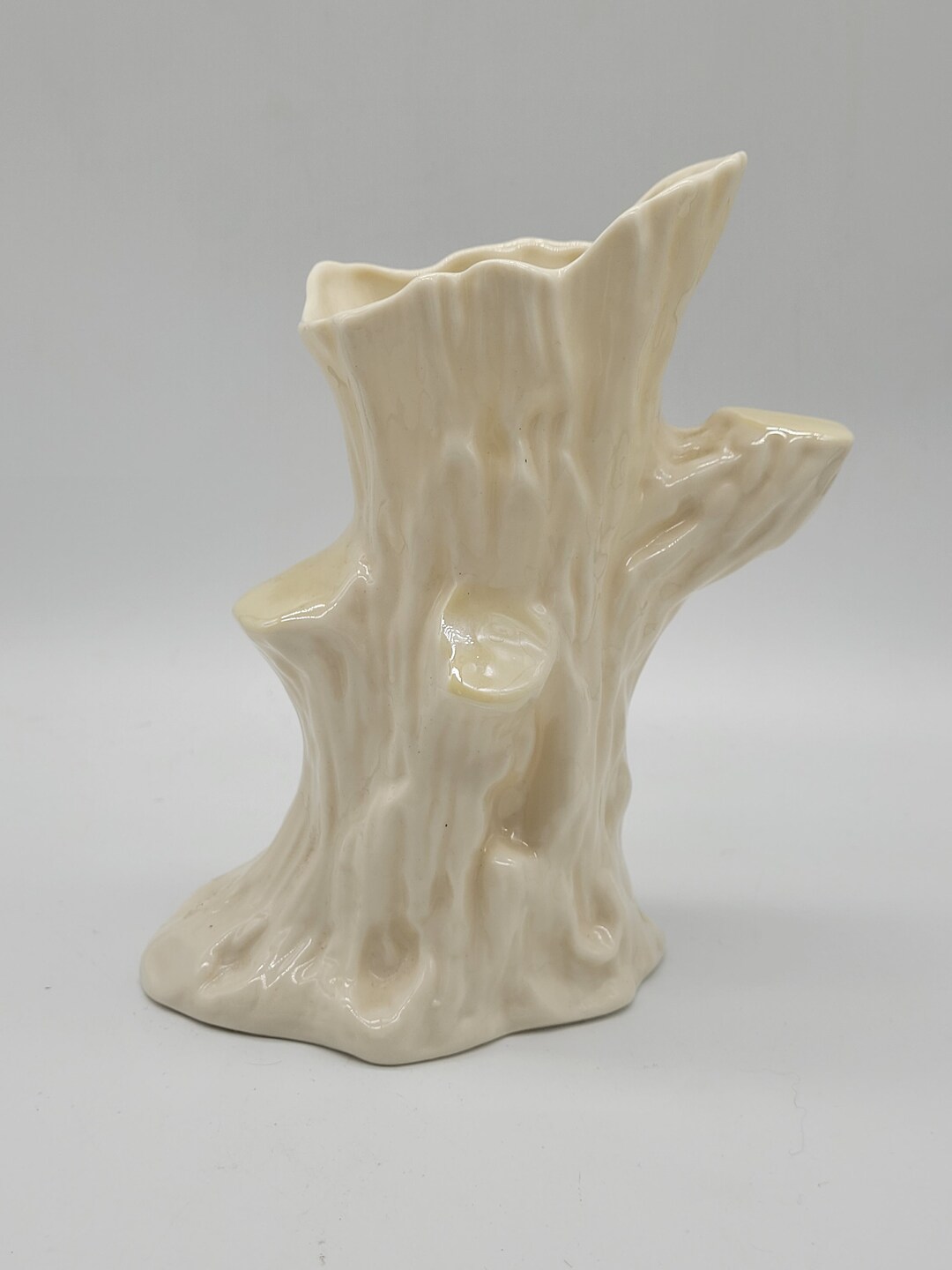 Vintage Belleek Tree Vase Cream Tree Trunk Vase Irish Etsy