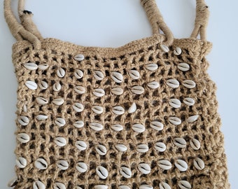 Unique Handmade African Raffia, Crotchet, Woven, Handbag or Shoulder Bag.