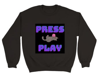 Premium "PRESS PLAY" Kids Crewneck Sweatshirt