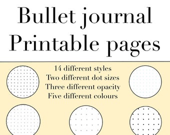 Bullet journal printable pages