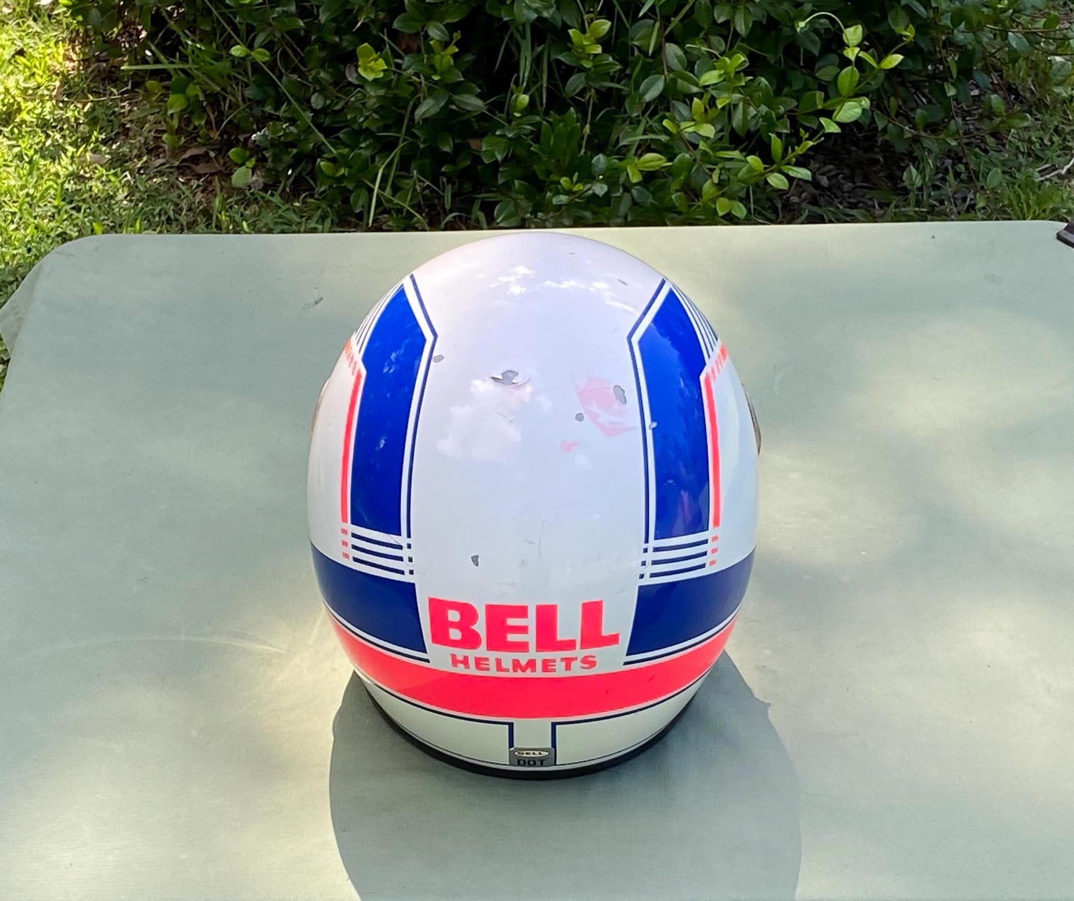 Vintage 1990s BELL Racing Helmet: White, Blue & Pink - Size 7 1/2 - Etsy