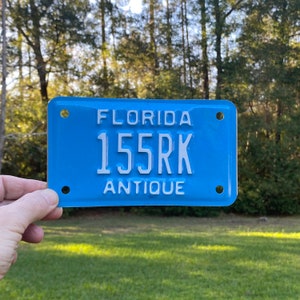 Custom Florida Antique Blue Personalized License Plate – Aluminum, UV Resistant – Car/ATV/Bike