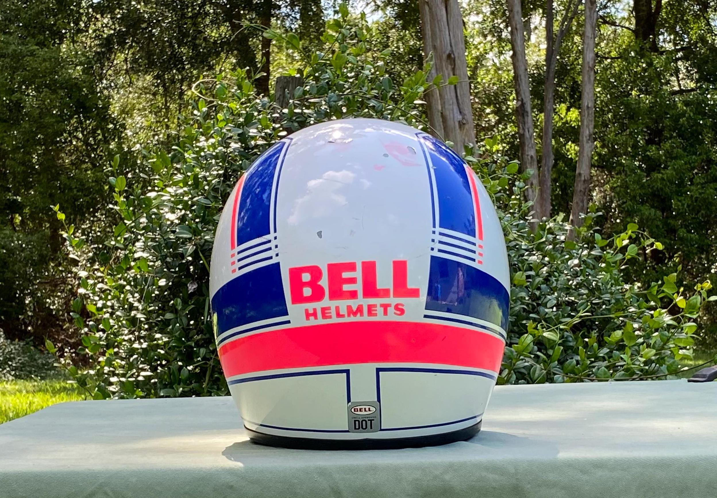 Vintage 1990s BELL Racing Helmet: White, Blue & Pink - Size 7 1/2 - Etsy