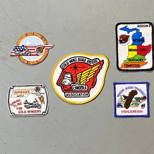 Sony Xperia Motorrad Gold Wing Patches (5), MC Club, gewebtes Souvenir Abzeichen, bestickter Stoff