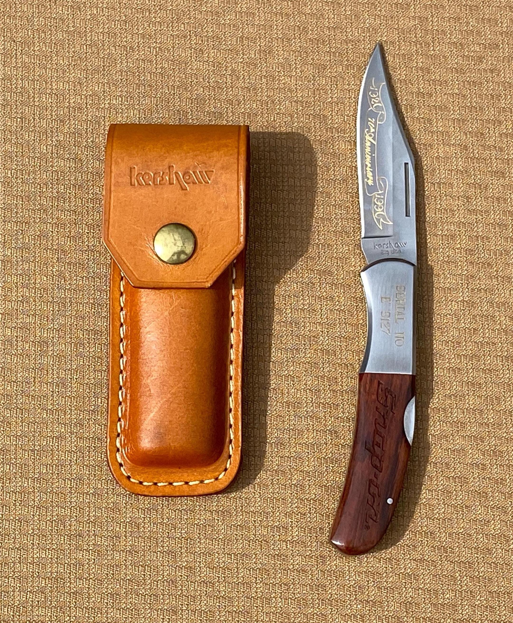 Kershaw Big Joe 70th Anniversary Knife: Sandalwood Handle, Snap-on