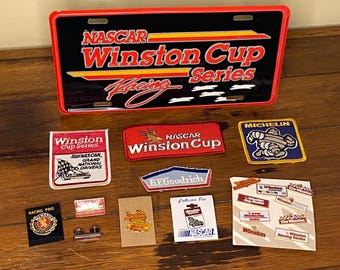 Vintage Winston Cup Sammler Lot: Anstecker, Patches, Kennzeichen