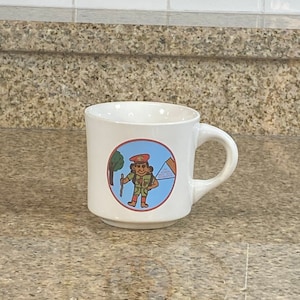 Coffee Tea Cup Mug, Spanish Trail Scout Reservation, 1983 Summer Camp, Ceramic, Vintage BSA Boy Scouts for Collector display gift