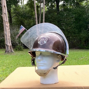 Orlando Florida Police Municipal Officer Riot Helmet w/ Clear face Shield (Retired) Safety / Crash Helmet For Collector Display Gift