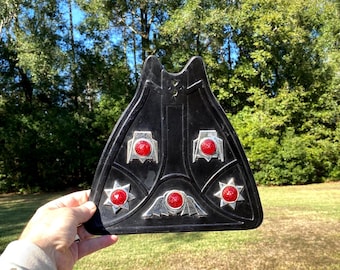 Vintage Tingley Motorcycle, Bicycle Fender Mud Flap with (5) Jeweled Reflectors - Schwinn, Harley, Indian