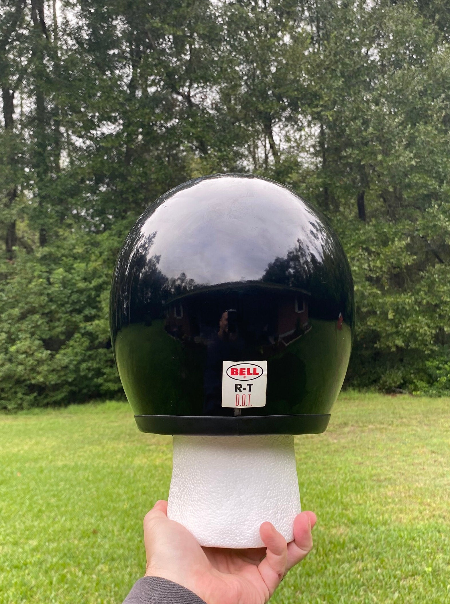 Vintage BELL R-T Magnum III Helmet: Black Motorcycle Racing, Size 