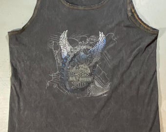 Vintage Harley-Davidson Tank Top: Jim's HD St. Petersburg, Y2K, Large
