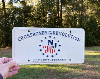 1976 New Jersey License Plate: Crossroads of the Revolution, Jersey Shore Collector Tag