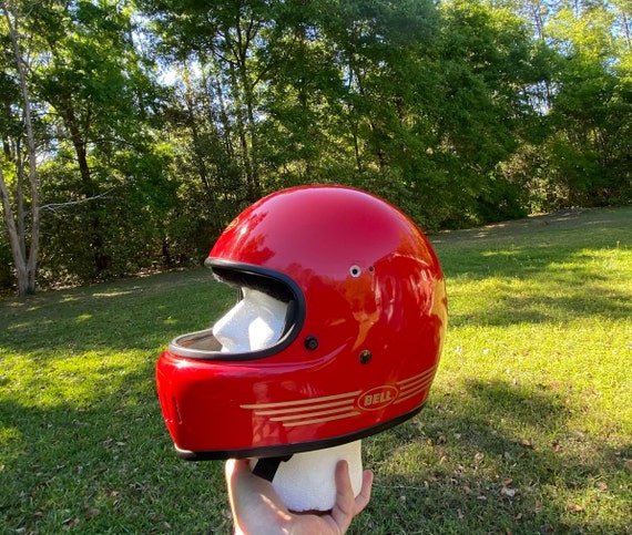 BELL Bell Sport Full Face Helmet DOT Red Vintage … - image 1