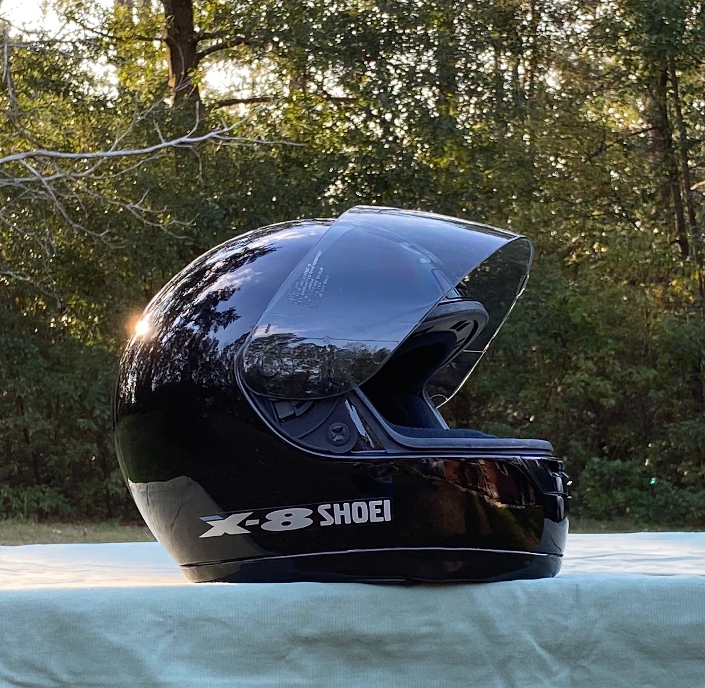 Vintage Shoei X-8-air Helmet: 1990s Modular Full Face Racing 
