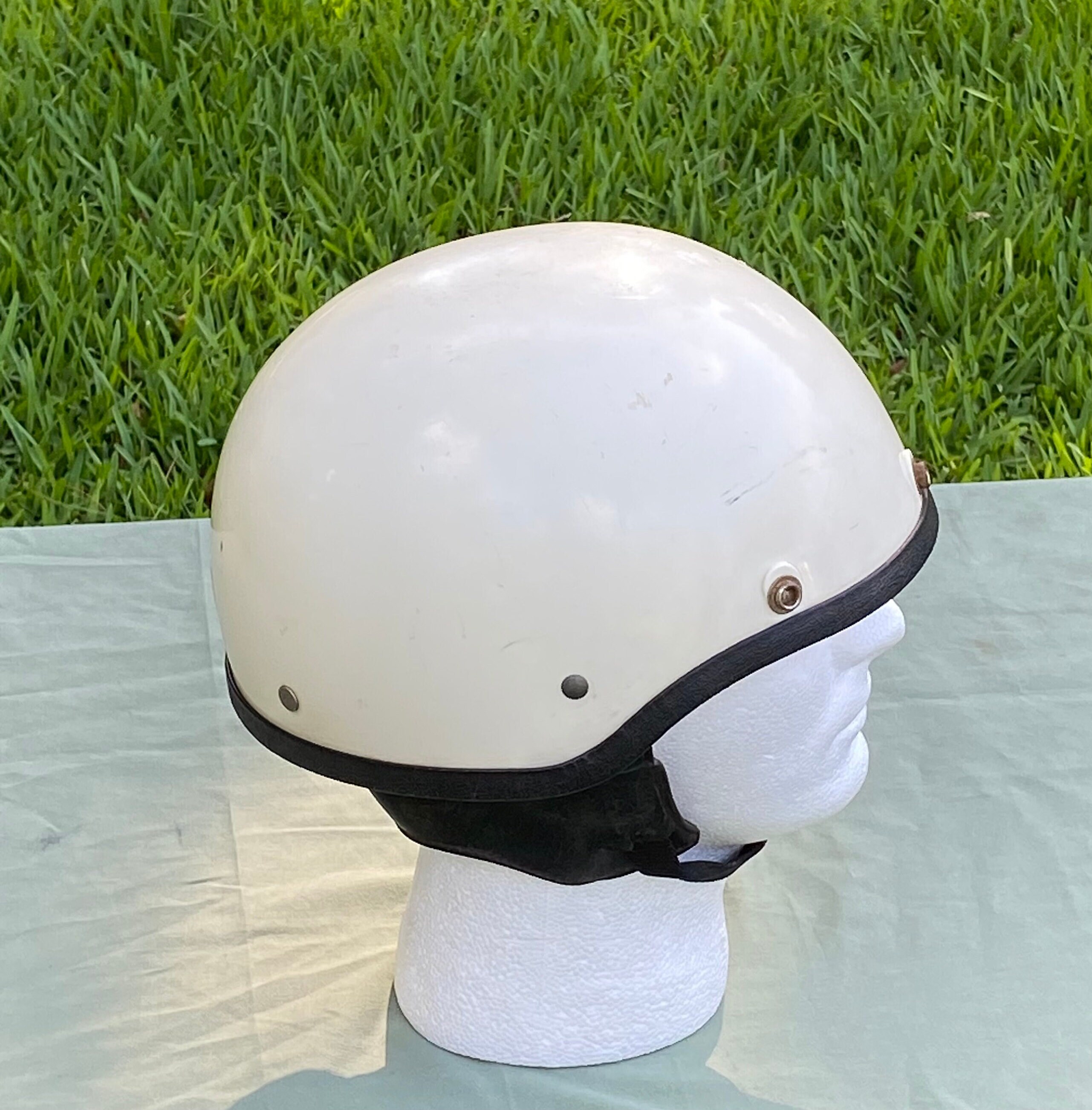 Harley Davidson Motorcycle Model C Half Helmet, 1960s Era, Mchal  