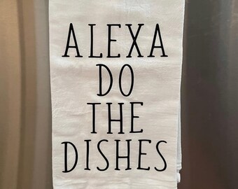Alexa Do The Dishes Lustige Geschirrtücher – 2er Set, 40,6 X 61 Cm, Saugstark, Maschinenwaschbar, Perfekt Als Küchengeschenk