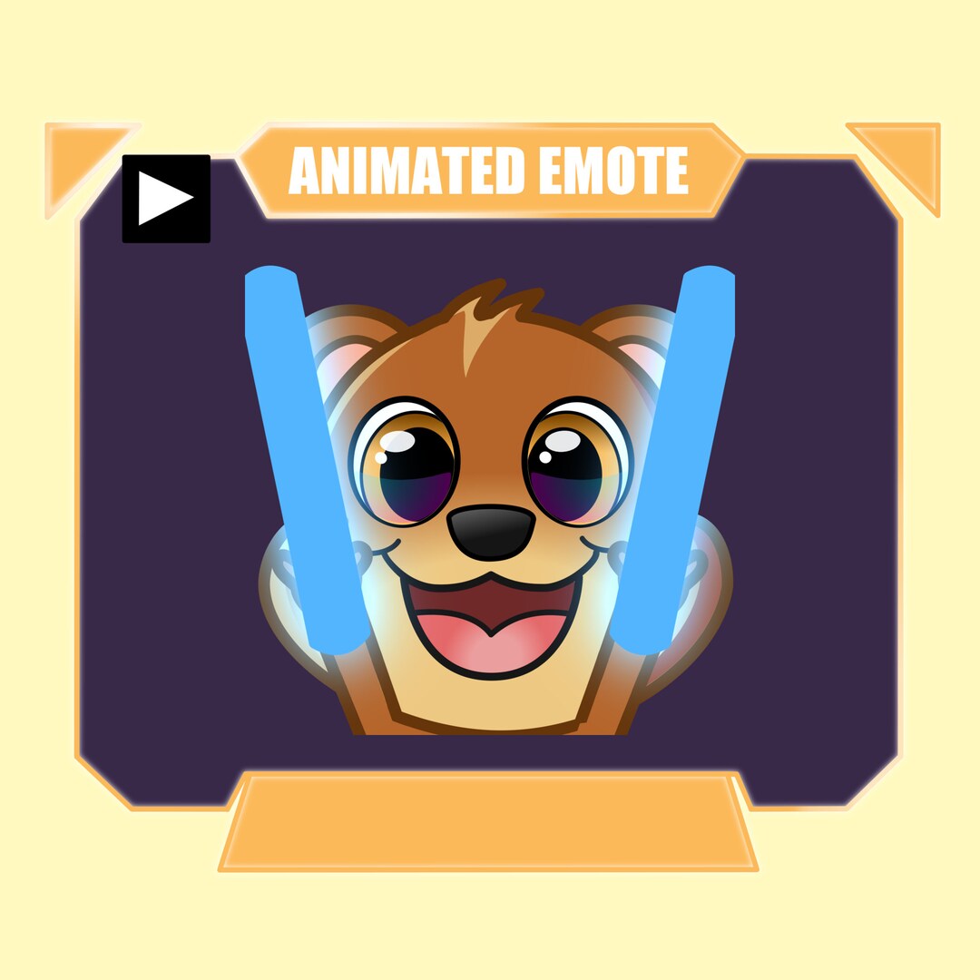 ANIMATED Bear Cool Rave Color Changing Emote for Twitch Kick Discord ...