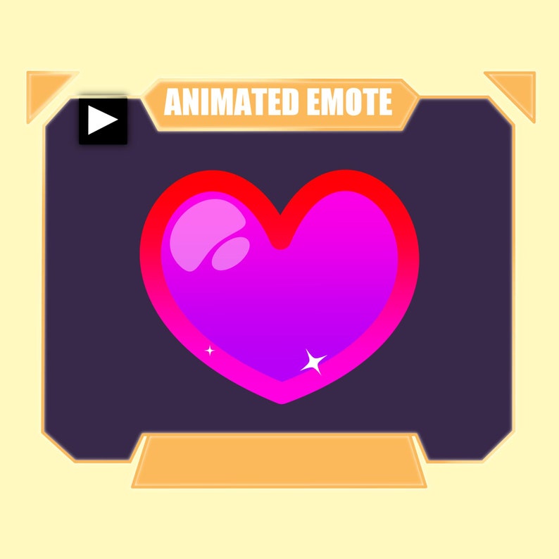 Animated Rainbow Heart Emote for Twitch Discord Youtube Color Changing