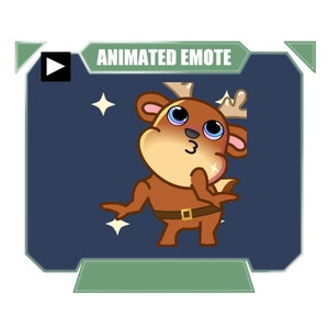 ANIMATED Reindeer disco dance Christmas emote for twitch kick discord youtube | Deer dancing with sparkles emote for streaming