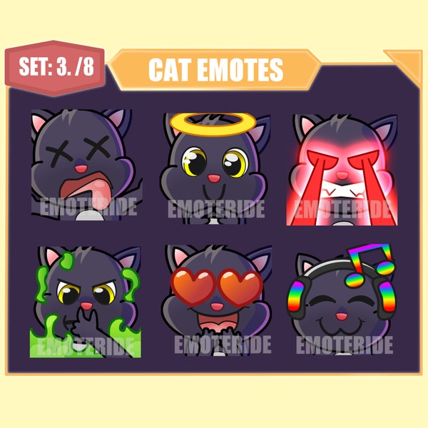 Laser Cat Emote Etsy UK