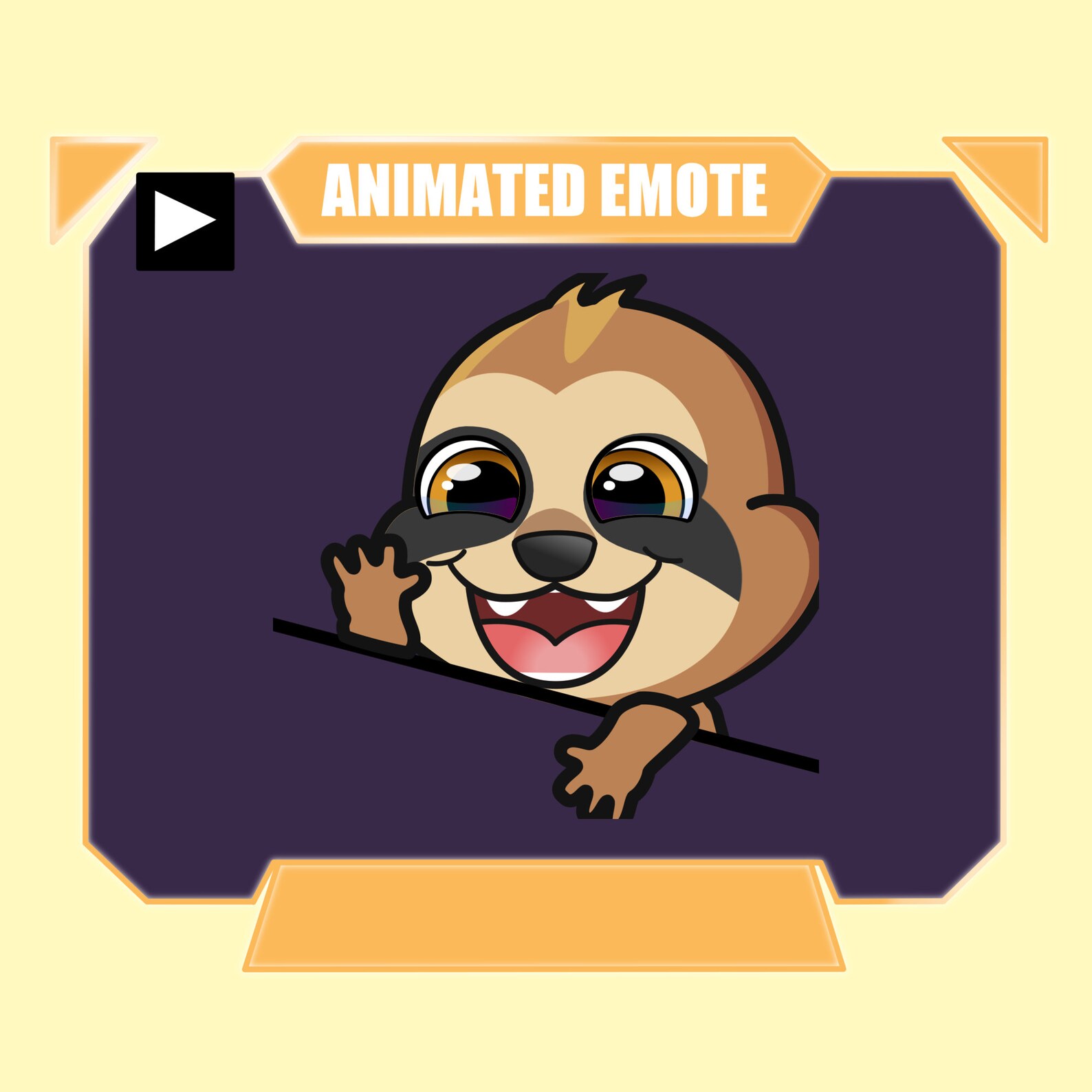 Uwu Sloth ANIMATED Sloth Bongo Meme Emote for Twitch Kick Discord Youtube ...