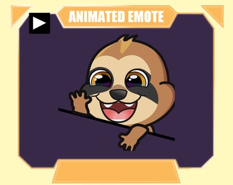 Emote ANIMADO del meme del bongo del perezoso para la transmisión de youtube de twitch kick discord / Emote lindo del sub bongo del perezoso tocando