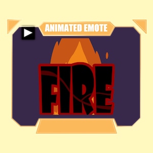 Animated and static fire text emote for twitch discord youtube | Flaming fire text emote | Black fire text with lava