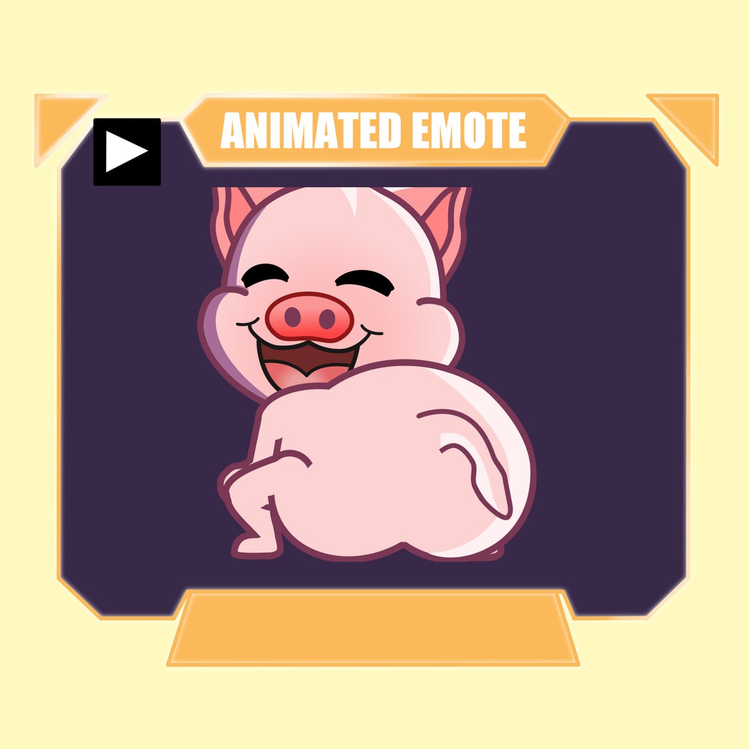 ANIMATED Pig Twerking Emote for Twitch Kick Discord Youtube Stream Pink
