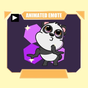 Gesto de baile disco panda ANIMADO para twitch kick discord youtube / Lindo panda bailando con gesto de luz disco para transmisión