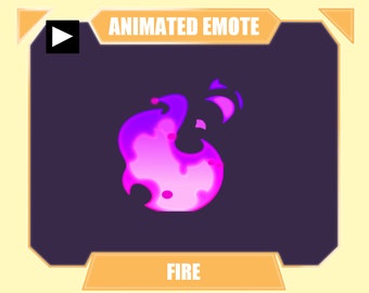 Animated purple fire emote for twitch kick discord youtube streaming | Dancing purple pink flame emote