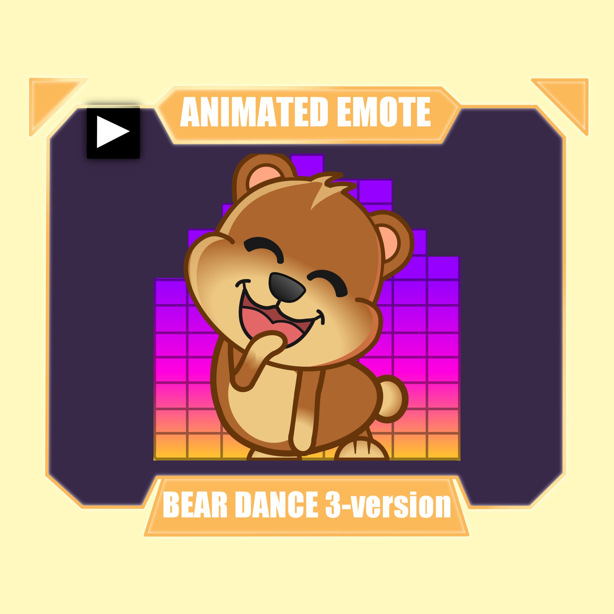 ANIMATED Cute Bear Dance Emote Dancing Emote for Twitch Etsy