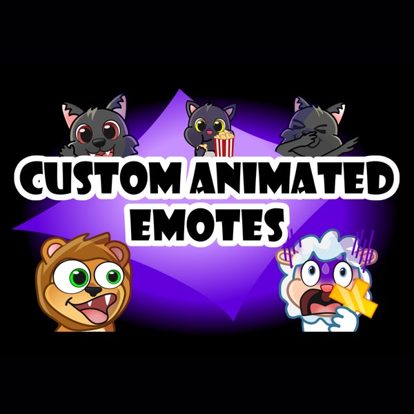 CUSTOM ANIMATED EMOTES for Twitch Discord Youtube | Personalized animated emote commission for streamers