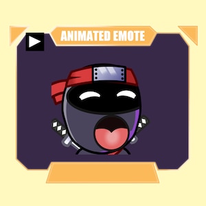 ANIMATED ninja pop emote for twitch kick discord youtube stream | Ninja sub emote