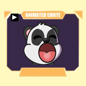 Gesto de panda pop ANIMADO para transmisión de youtube de twitch kick discord / Gesto secundario de panda pop lindo